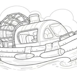 Desenho de barco para colorir 44