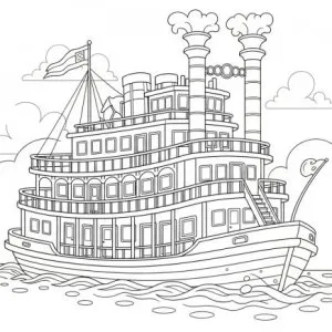 Desenho de barco para colorir 53