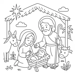 Desenho bíblico para colorir 4