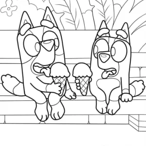 Desenho do Bluey para pintar 30