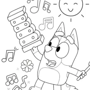 Desenho do Bluey para pintar 31