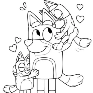 Desenho do Bluey para pintar 32