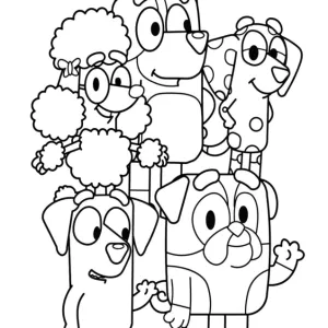 Desenho do Bluey para pintar 34