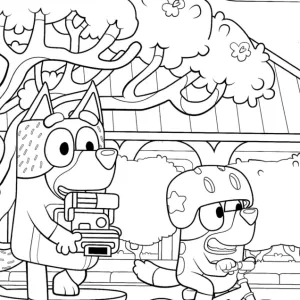 Desenho do Bluey para pintar 35