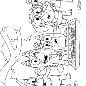 Desenho do Bluey para pintar 36