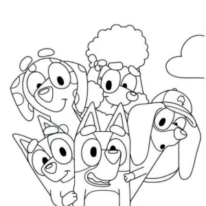 Desenho do Bluey para pintar 37