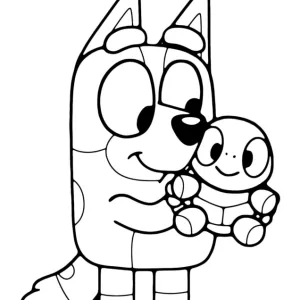 Desenho do Bluey para pintar 42
