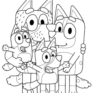Desenho do Bluey para pintar 43