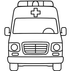 Desenho de ambulância para colorir 2