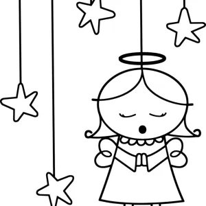 Desenho de anjo para colorir 49