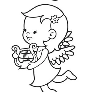 Desenho de anjo para colorir 50