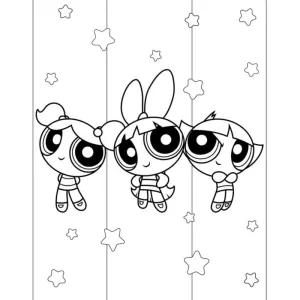 Desenho das Powerpuff Girls para colorir 2