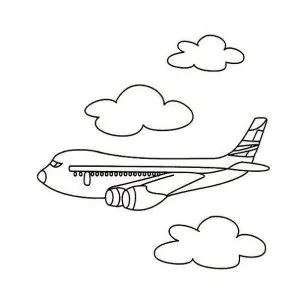 Desenho de avião para colorir 51