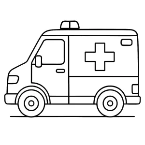 Desenho de ambulância para colorir 3