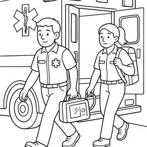 Desenho de ambulância para colorir 4