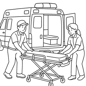 Desenho de ambulância para colorir 8
