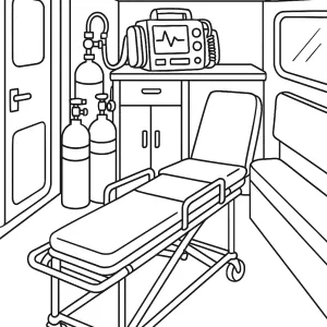 Desenho de ambulância para colorir 10