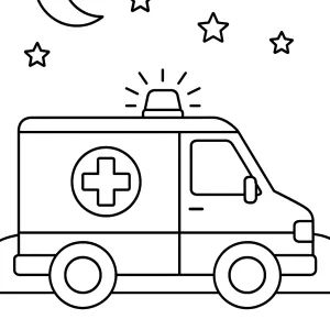 Desenho de ambulância para colorir 11