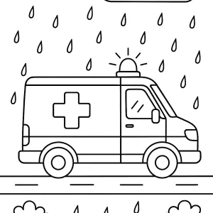 Desenho de ambulância para colorir 12
