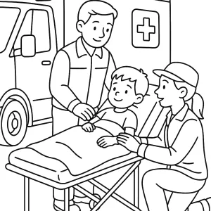 Desenho de ambulância para colorir 14