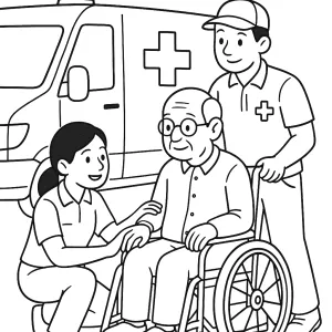 Desenho de ambulância para colorir 20