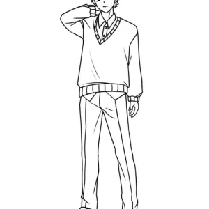 Desenho de anime para colorir 242
