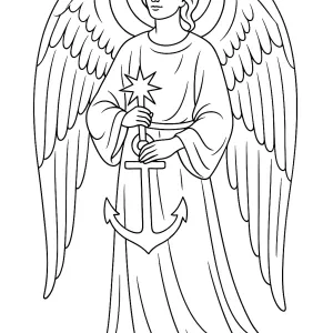 Desenho de anjo para colorir 55