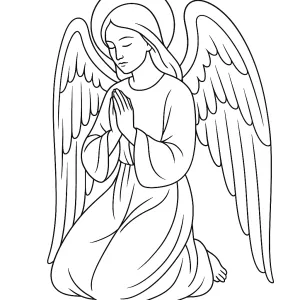 Desenho de anjo para colorir 57