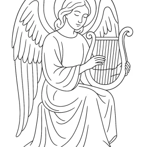 Desenho de anjo para colorir 60