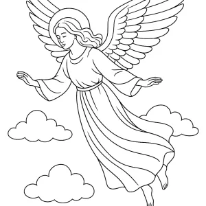 Desenho de anjo para colorir 63