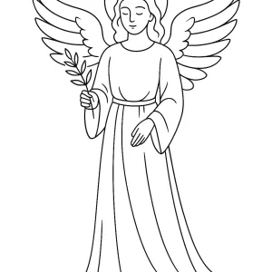 Desenho de anjo para colorir 64