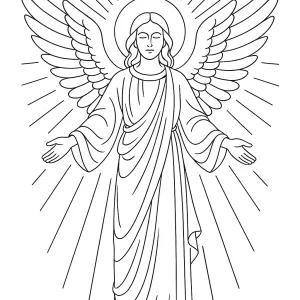 Desenho de anjo para colorir 68
