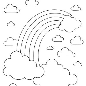 Desenho de arco-íris para colorir 25