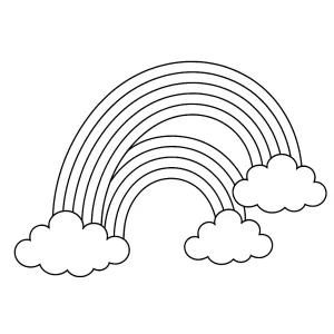 Desenho de arco-íris para colorir 26