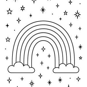 Desenho de arco-íris para colorir 27