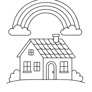 Desenho de arco-íris para colorir 29