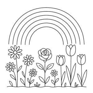Desenho de arco-íris para colorir 30