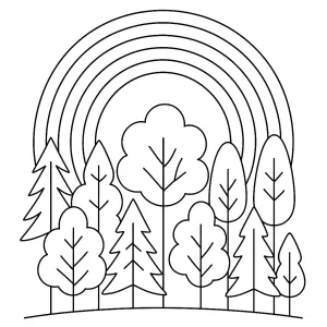 Desenho de arco-íris para colorir 31