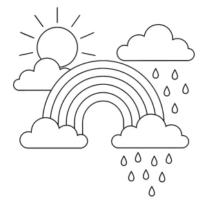 Desenho de arco-íris para colorir 32