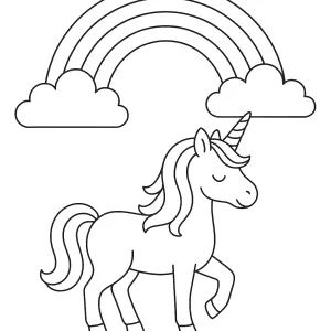 Desenho de arco-íris para colorir 34