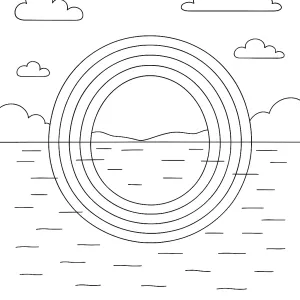 Desenho de arco-íris para colorir 35