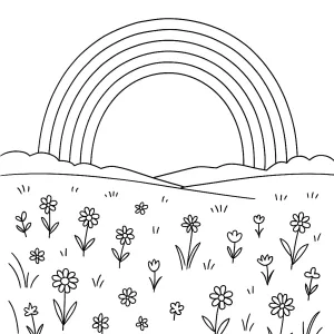 Desenho de arco-íris para colorir 36