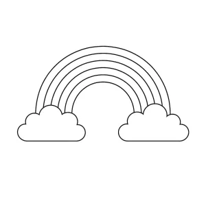 Desenho de arco-íris para colorir 37