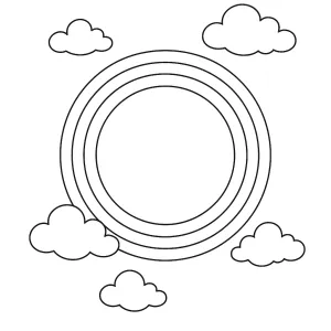 Desenho de arco-íris para colorir 38