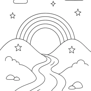 Desenho de arco-íris para colorir 40