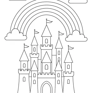 Desenho de arco-íris para colorir 41
