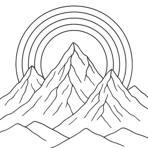Desenho de arco-íris para colorir 42