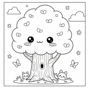 Desenho de árvore para colorir 13