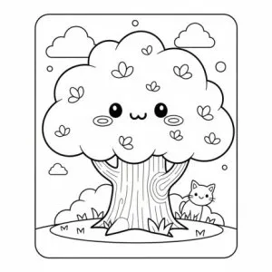 Desenho de árvore para colorir 16