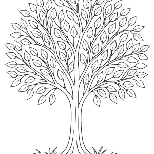 Desenho de árvore para colorir 17